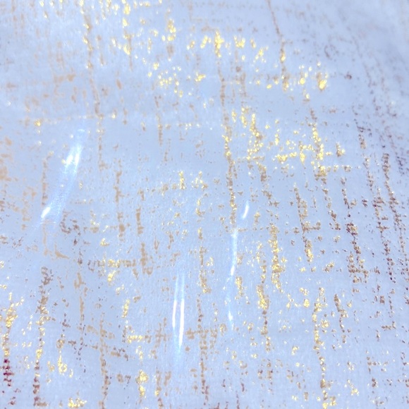 Beco Home Metallic Velvet Gold White Fur Throw Blanket 50x60 - Picture 2 of 6